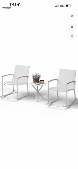 3-Piece Outdoor Rocking Chair Patio Set