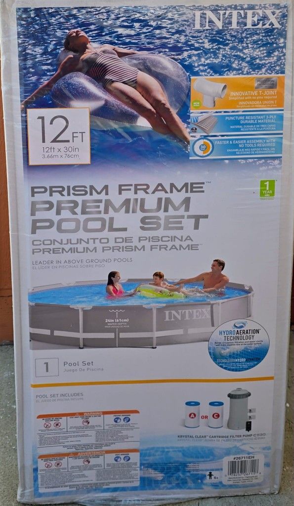 INTEX POOL  / ALBERCA 12FT X 30IN METAL FRAME 
