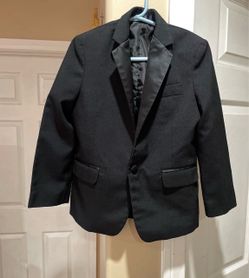 Boys Black Tuxedo Blazer Jacket