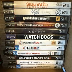 Lot of 12 PS3 Games - GTA V, Black Ops 2, Skyrim, Madden 25 & More!