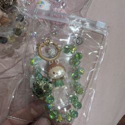 labubu Cute Dino Charm Keychain Bracelet 