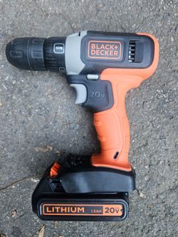 Black+decker drill 20v without charge