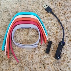 Fitbit Flex 2 Activity Tracker, USB, Bands - Lavendar, Red, Orange, Aqua, Peach