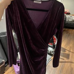Medium Purple Velvet Dress 