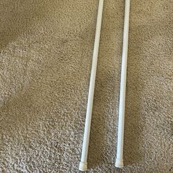 2 Extenion Rods (for curtains inside window casing or shower)