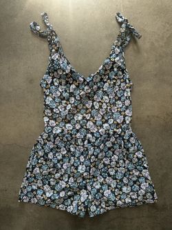 Miley Cyrus x Max Azria Floral Sleeveless Romper