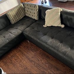Black Leather Couch
