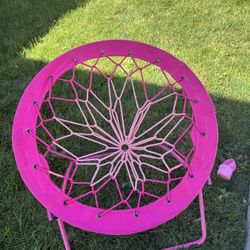Pink Folding Trampoline Chair 