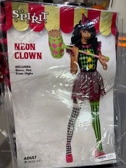 Neon clown costume