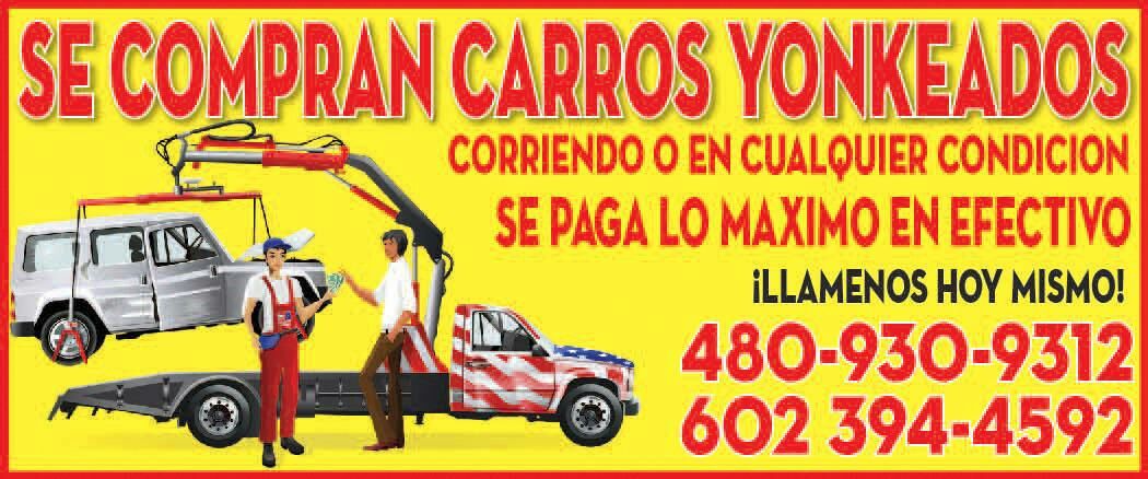 COMPRO CARROS YONKEADOS OCORRIENDO