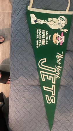 authentic felt 1969. Super Bowl three Jets pennant.