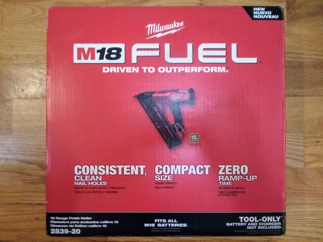 Milwaukee M18 Fuel 15 Gauge Finish Nailer