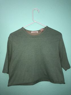 Green/ blue Crop top