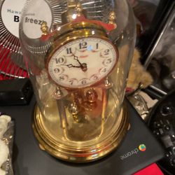 Antique Clock W Glass Top