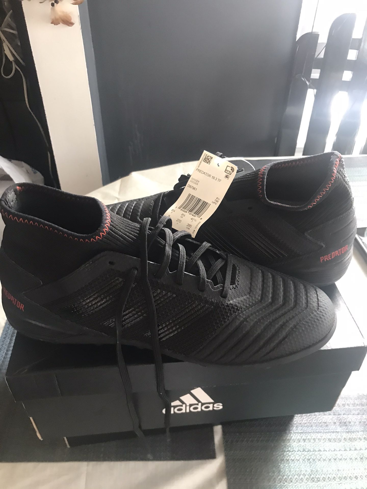 Adidas Predators 19.3 Black Turfs Size9 OBO