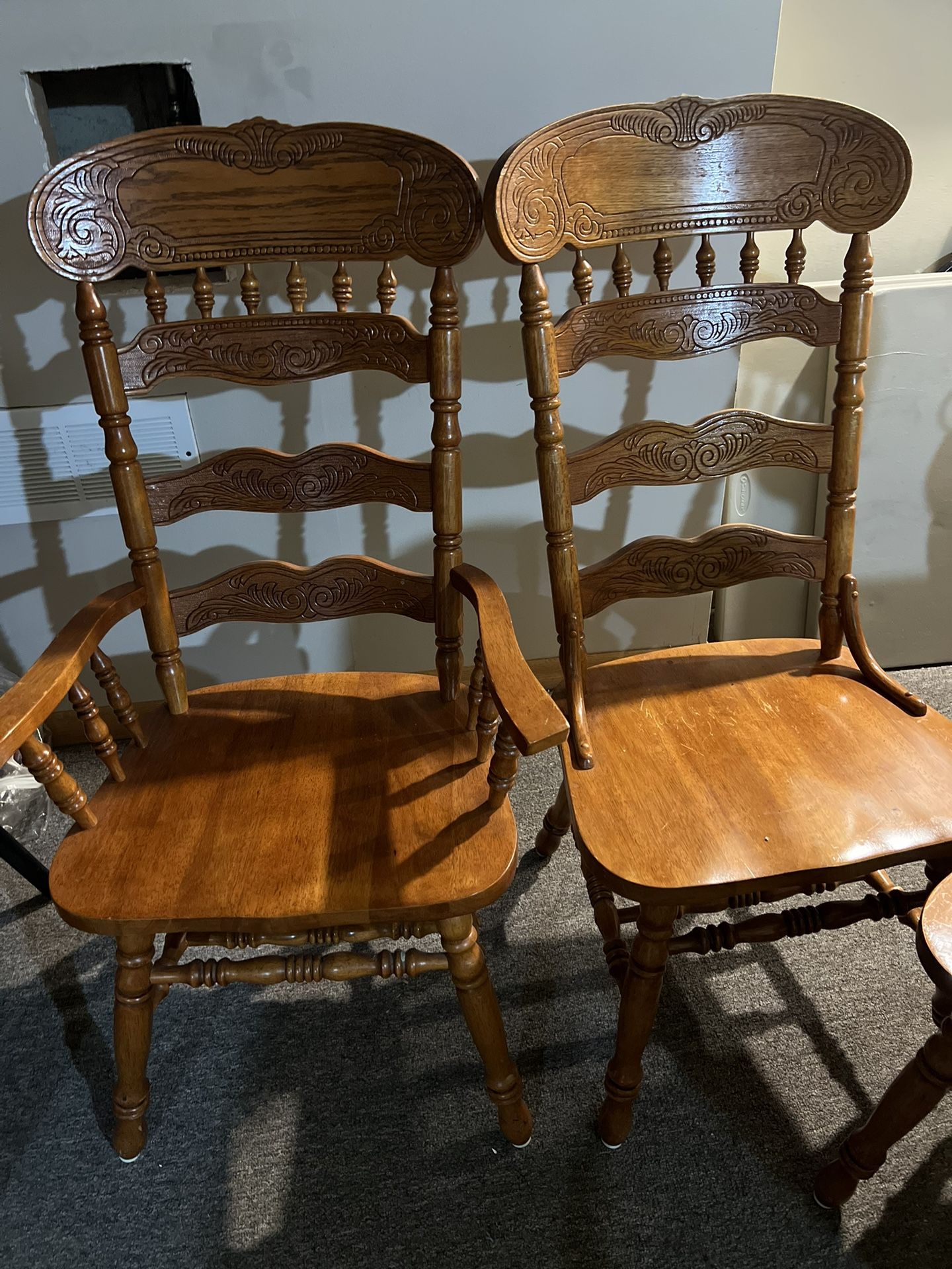 Sturdy Wooden Table And Chairs