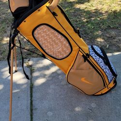 Brand New Nike Airmax Lite Yellow Golf Bag With Stand Men
