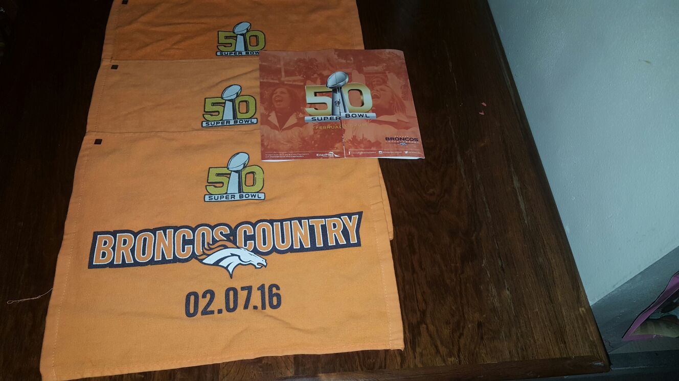 Denver Broncos SB50 rally towel & Cheerleaders guide
