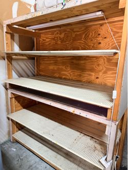 Shelf Shelves Shelving with light 5 ft 7 in L x 6 ft H 29 in W