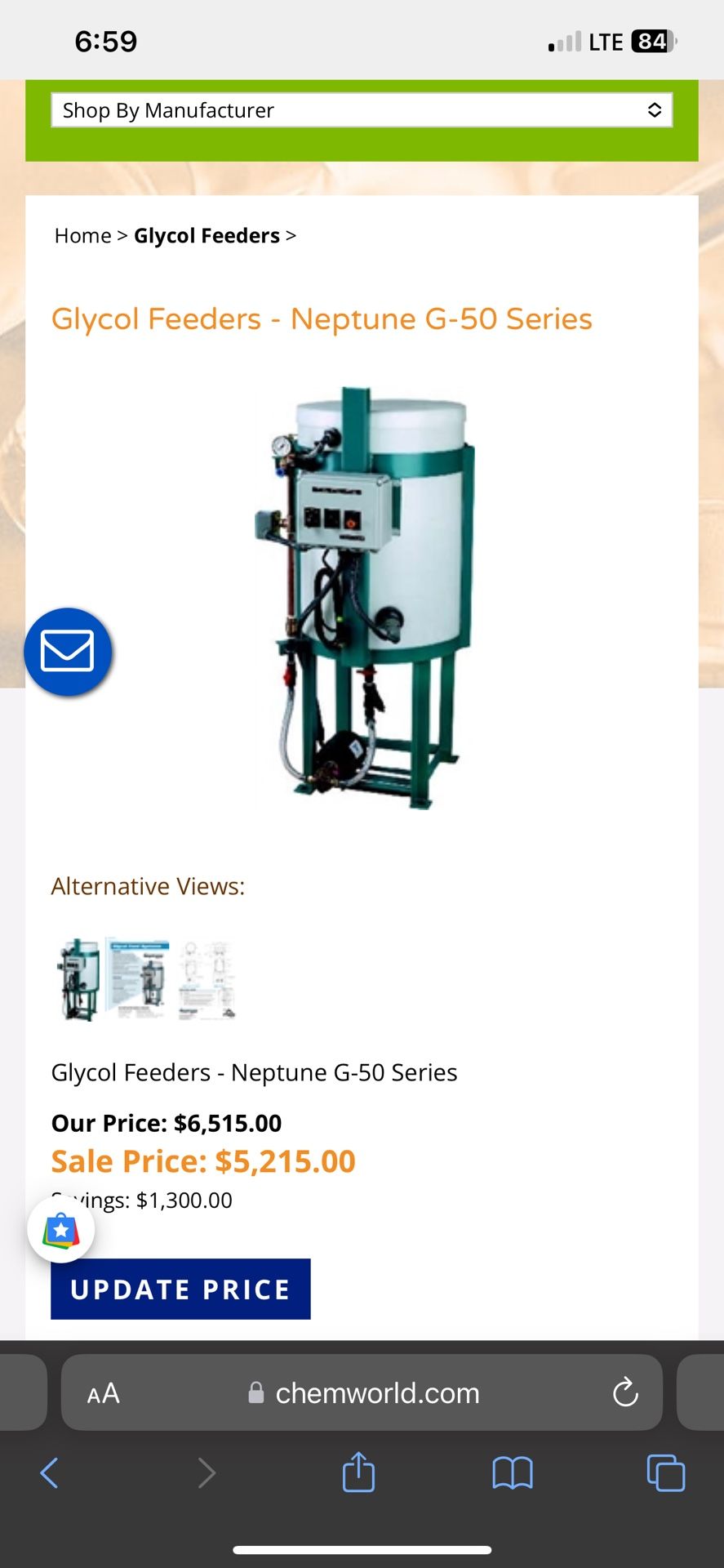 Glycol Feeders - Neptune G-50 Series