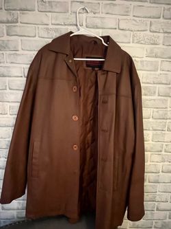 Frequency outerwear brown leather jacket