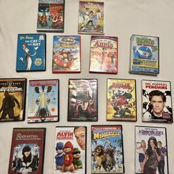 Popular Children’s DVDs, Lot of 15