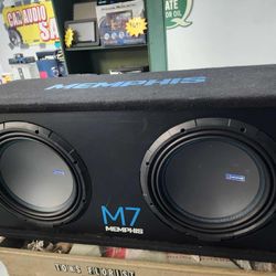 Memphis Audio M7 12" Subs And Factory Ported Enclosure, Great Condition 