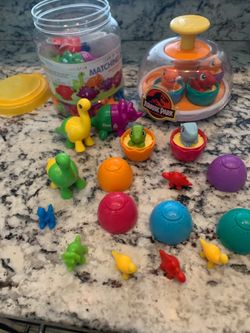 Kids Educational Dinosaur Toys - Matching Dinos & Jurassic Park Spin Toy