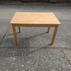 Solid Wood Table, 47" X 29" X 30" Tall
