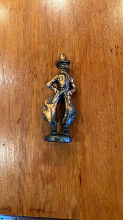 Vintage Solid Copper? Western  Gunslinger Cowboy 