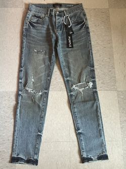 Purple Brand Vintage Blue Distressed Slim Jeans