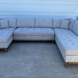 FABRIC SECTIONAL WITH STORAGE 