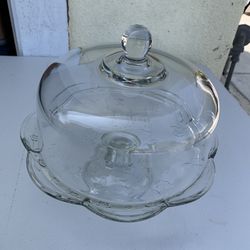 Crystal Cake Plate With Cover