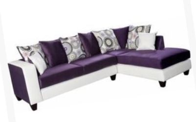 New purple and white sectional!