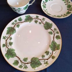 Fine Bone China, 3 Piece Luncheon Set. Tea Cup, Saucer and Plate