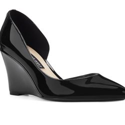 Women Black Wedge Nine West Sz 5/ 5.5 New