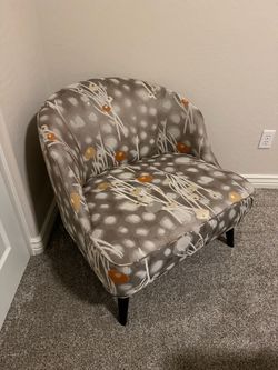 Upholstered Accent Chair with Floral Pattern x 2