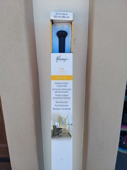 Indoor outdoor curtain rod black