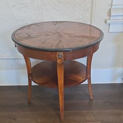 Nice Antique Mahogany Drum Table. 27" H  x 30" W, In Good Condition.