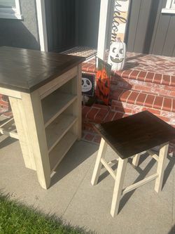 Kitchen table and barstools