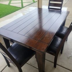 Dining Table with Chairs and Bench