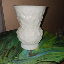 Vintage EO Brody Milk Glass Vase