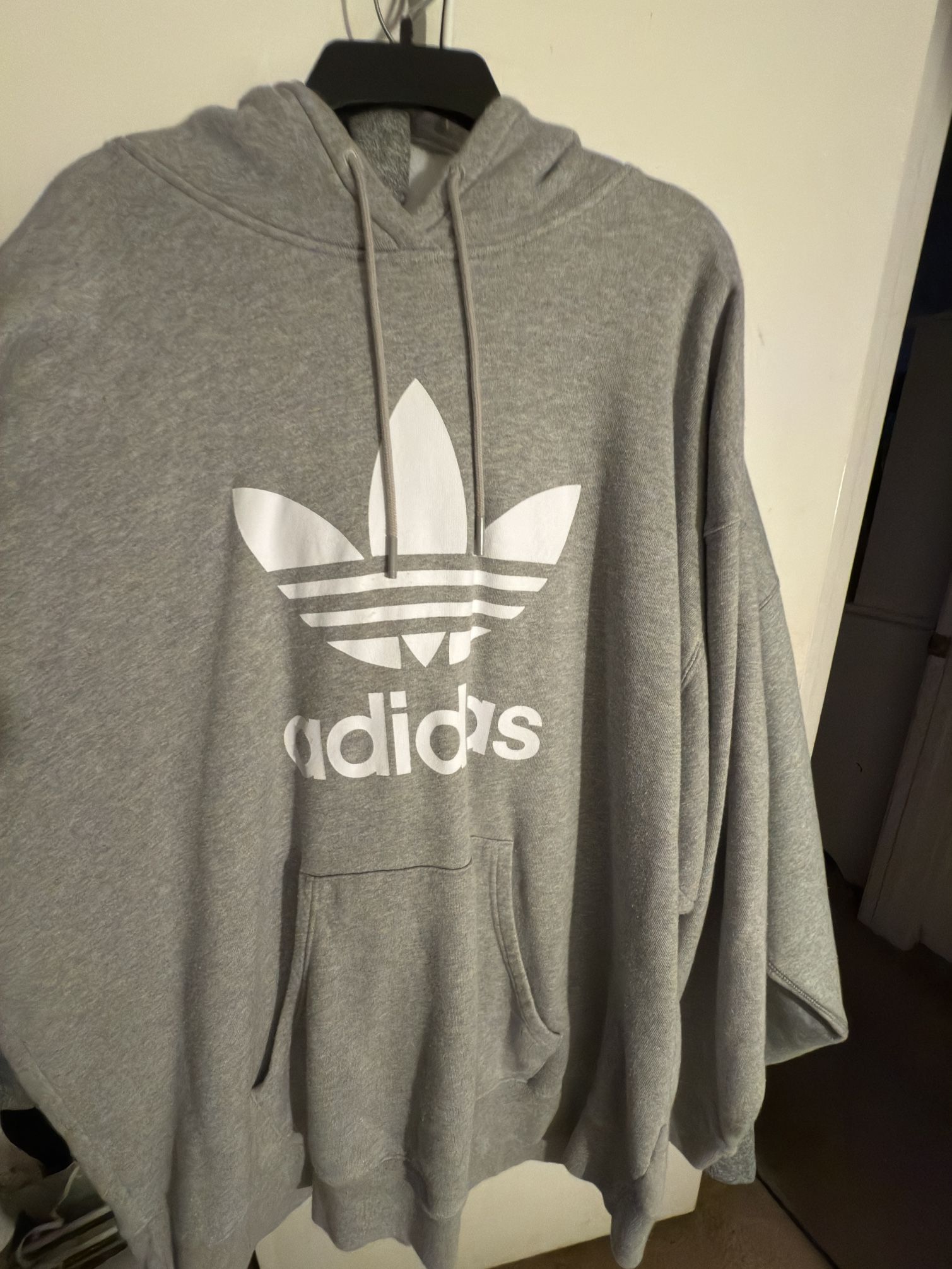 Adidas Hoodie Pull Over Grey 4 Xxxxl