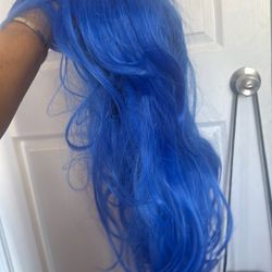 LONG DARK BLUE WIG