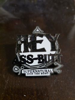 Supernatural "Hey Ass-Butt" Glitter Enamel Pin - Buckle-Down
