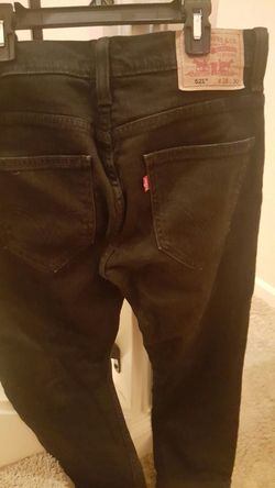 Clean LEVI's 521 Men's Slim Taper black denim jeans W28xL30