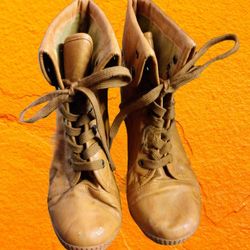 Women's Lace Up Wedge Boots Size 7