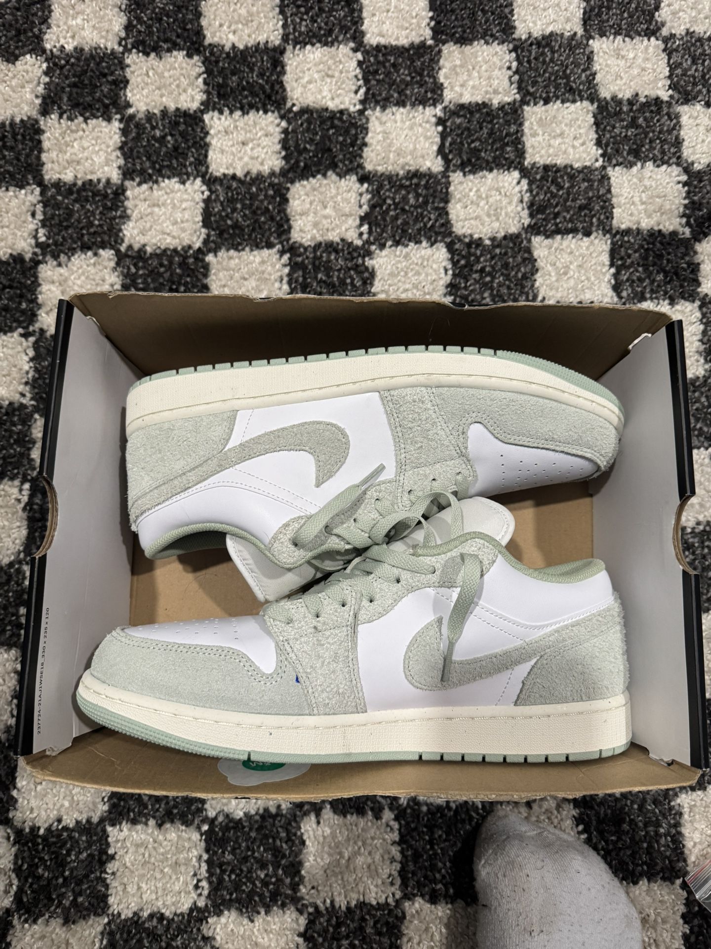 Jordan 1 low Sea foam/ 12M