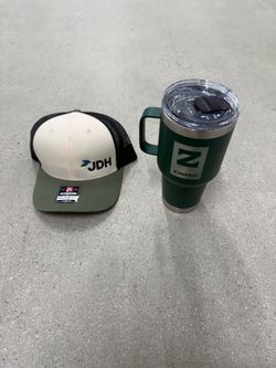Stanley coffe cup green + jdh hat