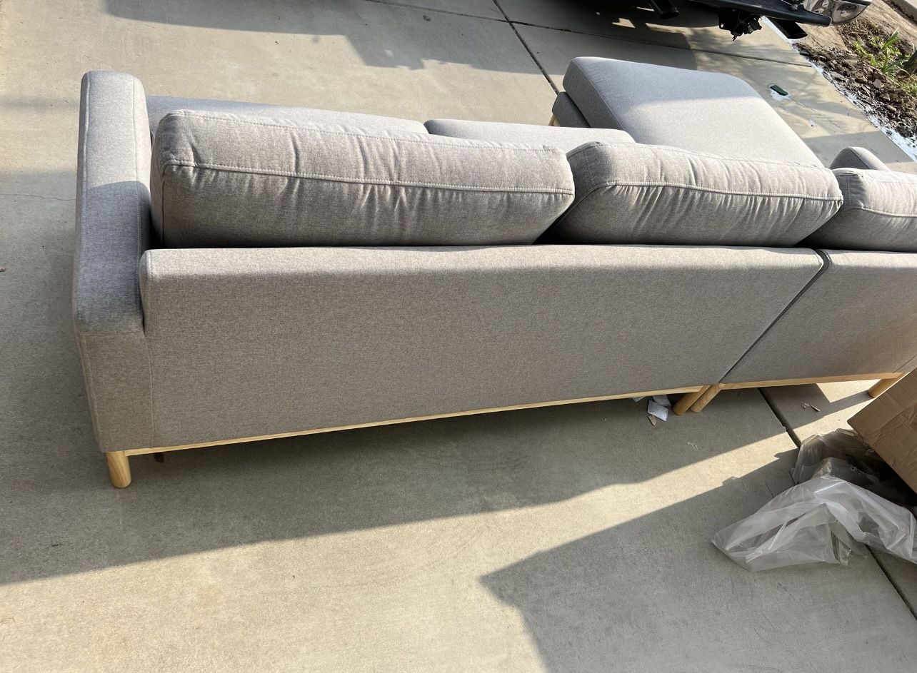 Brand New. Large Sectional Sofa. Mid Century Design $799